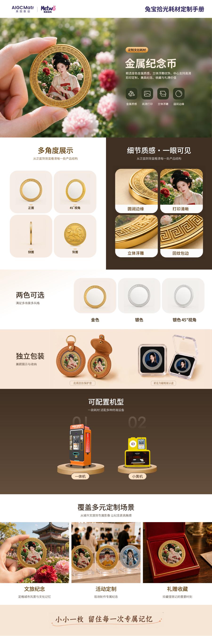 Actual shot of metal commemorative coins