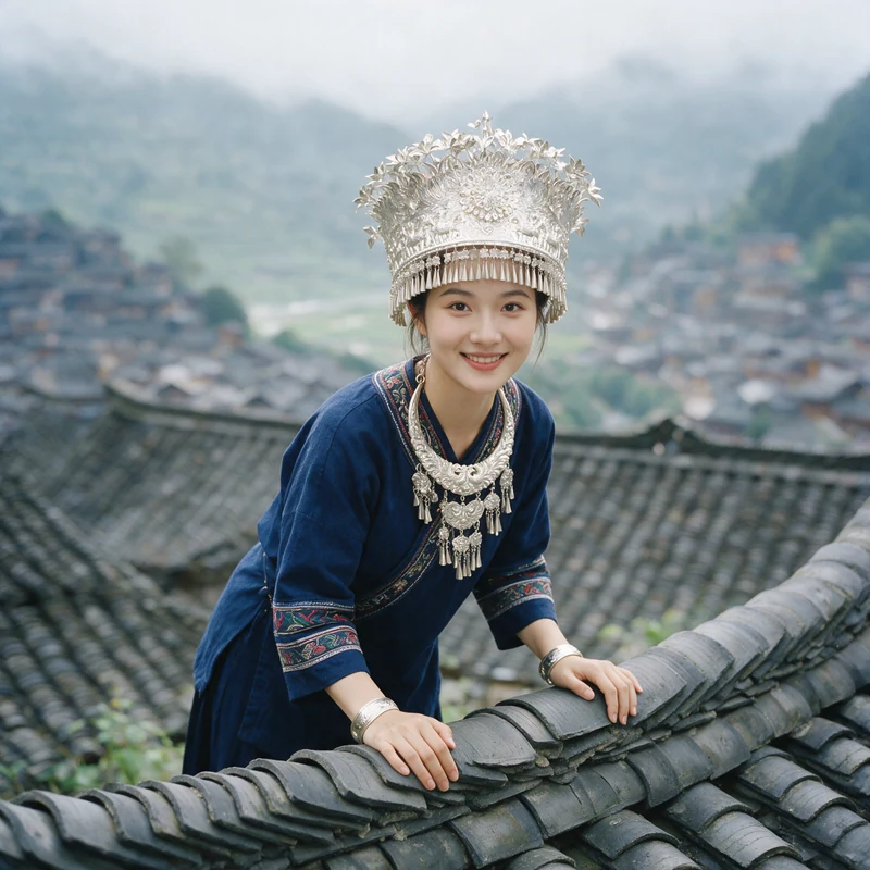Qianhu Miao Village · AI female style preview