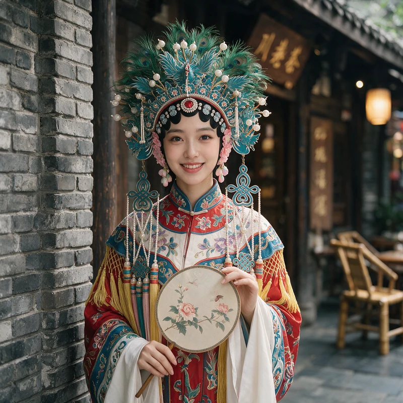 Chengdu Kuanzhai Alley · AI female style preview