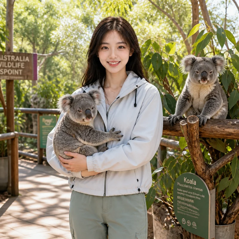 Koala photo · AI female style preview