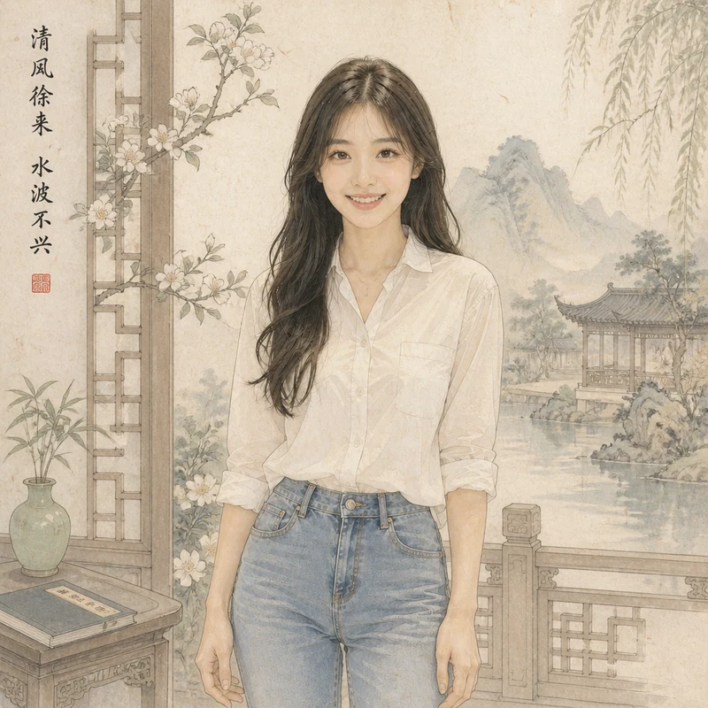 Guofeng Gongbi · AI female style preview