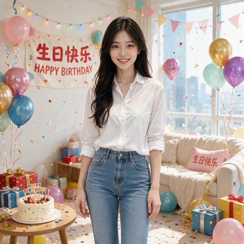 Birthday party · AI female style preview