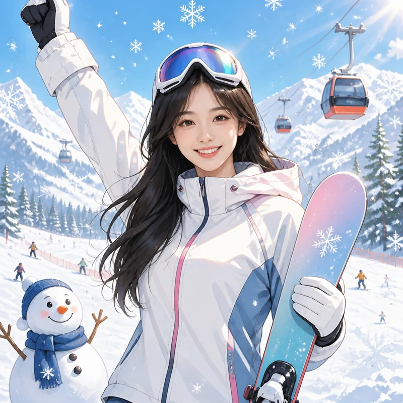 Winter skiing · AI female style preview