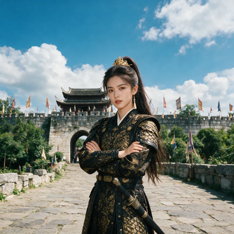 Qingyan Ancient Town · AI female style preview