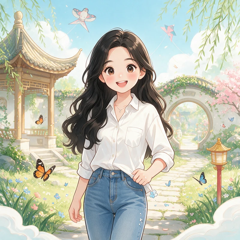 Q version 2D · AI female style preview