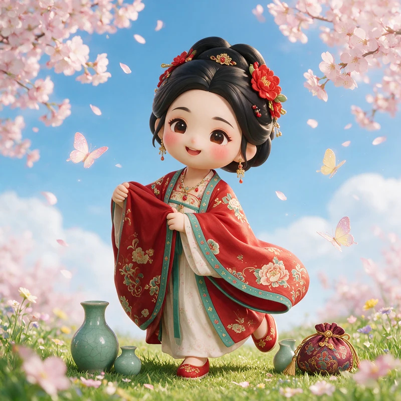 Q version 3D · AI female style preview