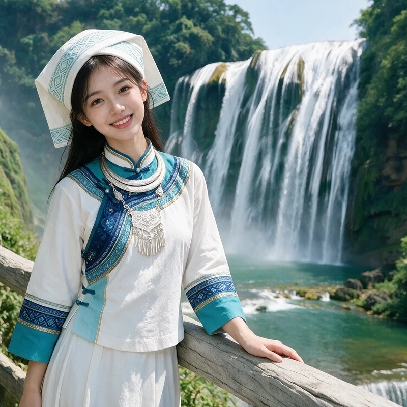 Huangguoshu Miao · AI female style preview